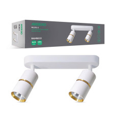 Накладний поворотний світильник Ardero ML312-2 BAMBOO під лампу білий золото