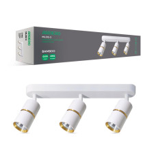 Накладний поворотний світильник Ardero ML312-3 BAMBOO під лампу білий золото