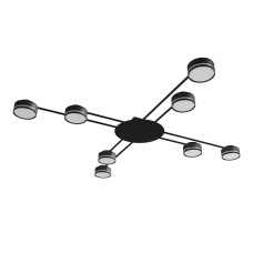 Накладний світильник Ardero ML482-8 під лампу чорний