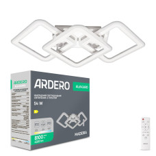 Світлодіодна накладна люстра Ardero AL6143ARD MADEIRA 54Вт білий